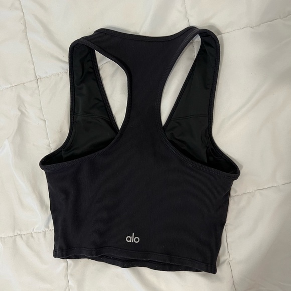 Goddess Ribbed Cropped Racerback Tank - Picture 5 of 7